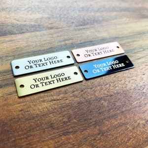 Metal Tags, Brass Tags, Gold Tags, Fabric Labels, Garment Labels, Personalized Labels, Personalized Tags, Custom Tags, Engraved Labels