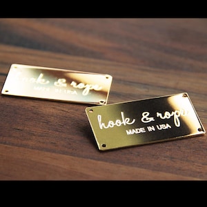 Gold Plated Tags, Metal Labels, Custom Engraved Labels