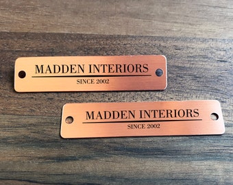 Metal Tags, Brass Tags, Garment Labels, Personalized Labels, Metal Tags With Logo, Custom Tags, Engraved Metal Tags