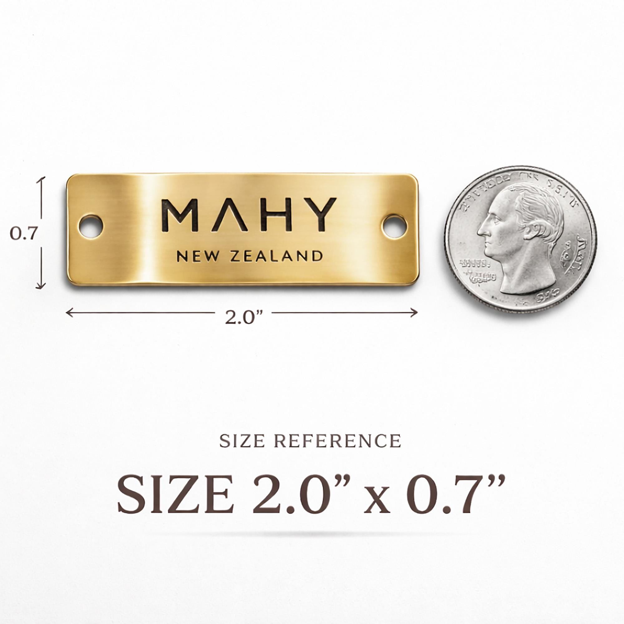 Custom Brass Tags | Polished Metal Branding Plate, Personalized