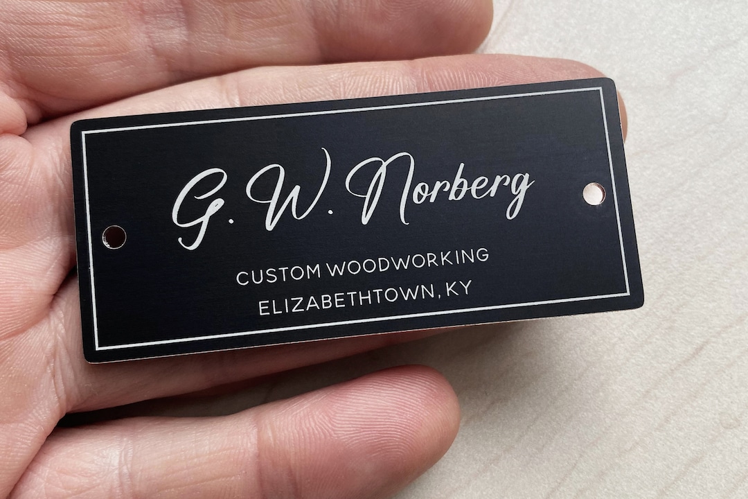 Black Metal Labels Aluminium Tags Fabric Labels Metal Tags - Etsy