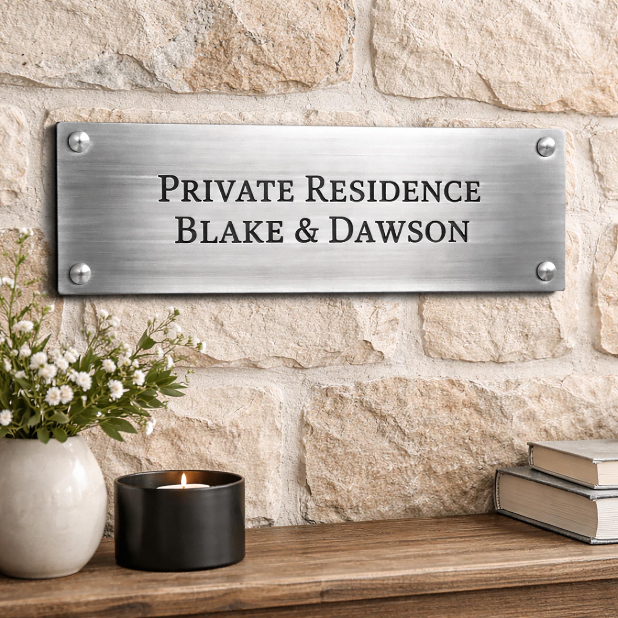 SALE!!! タペストリー 『please give me a name』 Custom Brass Door Plaque – Engraved House Name Sign – Personalized