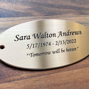 Brass Plaque With Personal Engraving, Personalized Sign, Family Name Sign, Front Door Sign