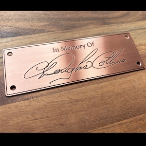 Signatur Kupfer schild, Individuell graviertes Schild, Kupferschild, Messingschild, Messingschild, Türschild, Namensschild, personalisiertes Metallschild