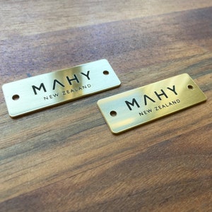 Solid Brass Tags, Metal Tags, Gold Labels, Custom Logo Plate, Engraved Labels
