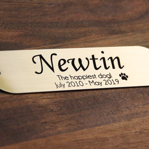 Engraved Metal Plate, Custom Engraved Name Plate, Personalized Brass Plaque, Etched Metal Tag, Memorial Label, Urn Plaque