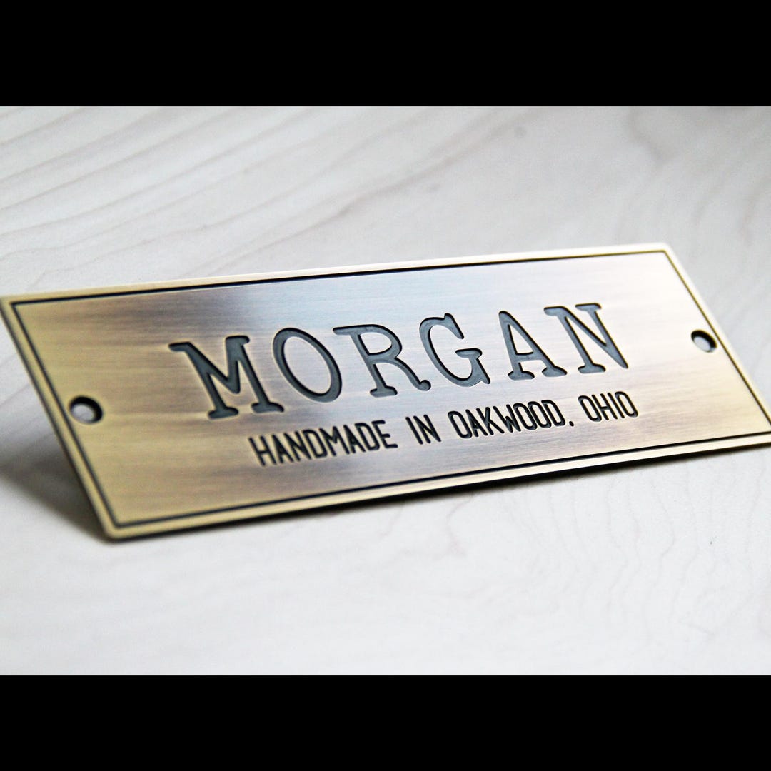 Custom Solid Brass Sign – Personalized Nameplate / Metal Plaque for ...