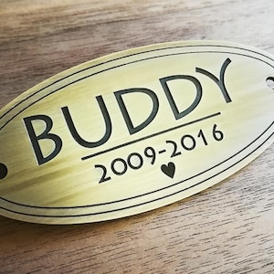 Pet Memorial Brass Plaquette, GEPERSONALISEERDE Pet Memorial, Remembrance Plaque, Custom Pet Memorial
