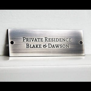 Benutzerdefinierte gravierte Metallschild, benutzerdefinierte Metallschild, Messingtürschild, Türschild, Namensschild, personalisiertes Messingschild, graviertes Metallschild