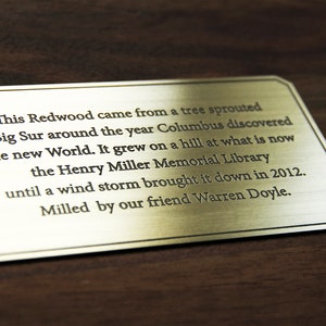 Engraved Brass Plaque, Personalized Memorial, Bench Memorial Plaque, Remembrance Plaque, Brass Memorial Plaque, Engraved Brass Plaque