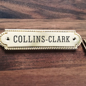 Brass Sign, Custom Door Sign, Personalized Sign, Family Name Sign, Brass Plaque, Front Door Sign