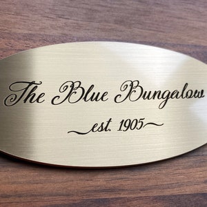Brass Sign, Custom Door Sign, Personalized Sign, Family Name Sign, Brass Plaque, Door Sign