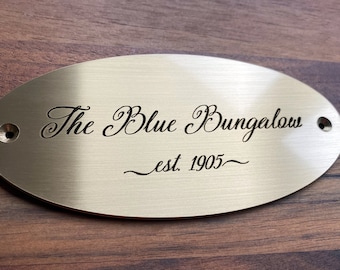 Personalized Brass Plate, Custom Door Sign