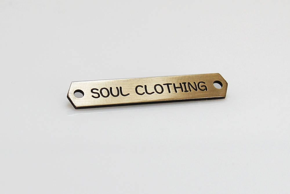 Custom Clothing Labels, Engraved Metal Tags, Metal Tags, Personalized Tags, Tiny Clothing Tags, Sewing Name Labels