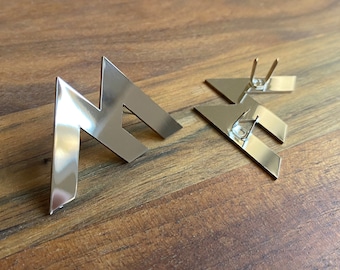Custom Nickel Plated Brass Metal Tags, Logo Cutout