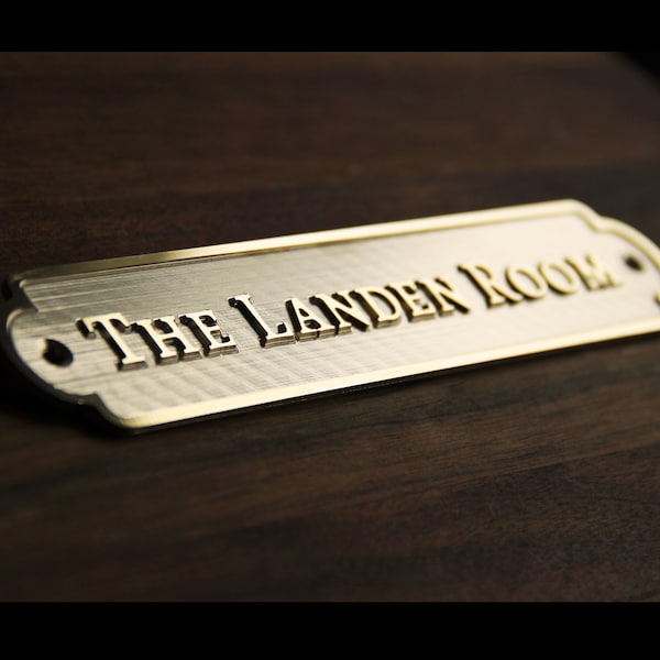 Personalized Door Sign, Custom Sign, Metal Name Plate, Brass Door Sign, Name Sign, Family Name Sign, Deep Engraved