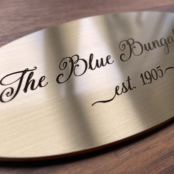 Brass Sign, Custom Door Sign, Personalized Sign, Family Name Sign, Brass Plaque, Door Sign