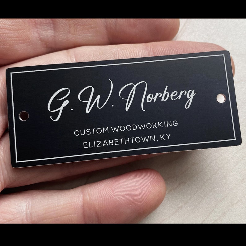 Black Metal Labels, Aluminium Tags, Fabric Labels, Metal Tags, Sewing ...