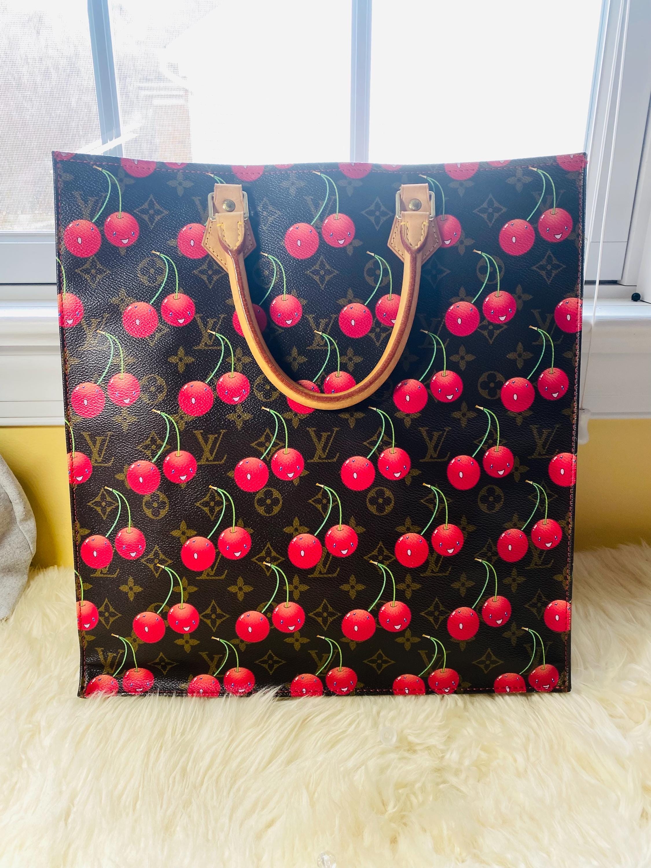 レア LVC イタリア製 バンダナ フルーツ柄 バーガンディ Authentic Rare Vintage Louis Vuitton Limited Edition Monogram