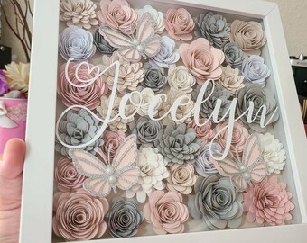 Download Shadow Box Flowers Etsy
