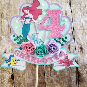 Little mermaid cake topper| ariel little mermaid birthday party decor