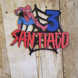 Spiderman Birthday Cake Topper: Custom Party Decor