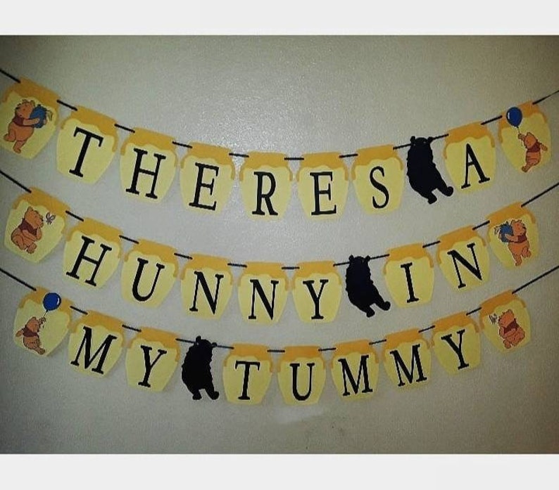 Winnie the Pooh baby shower gender reveal banner