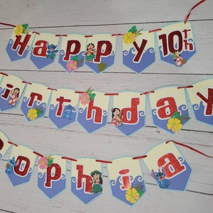 Lilo and stitch banner| lilo and stitch birthday| lilo and stitch party