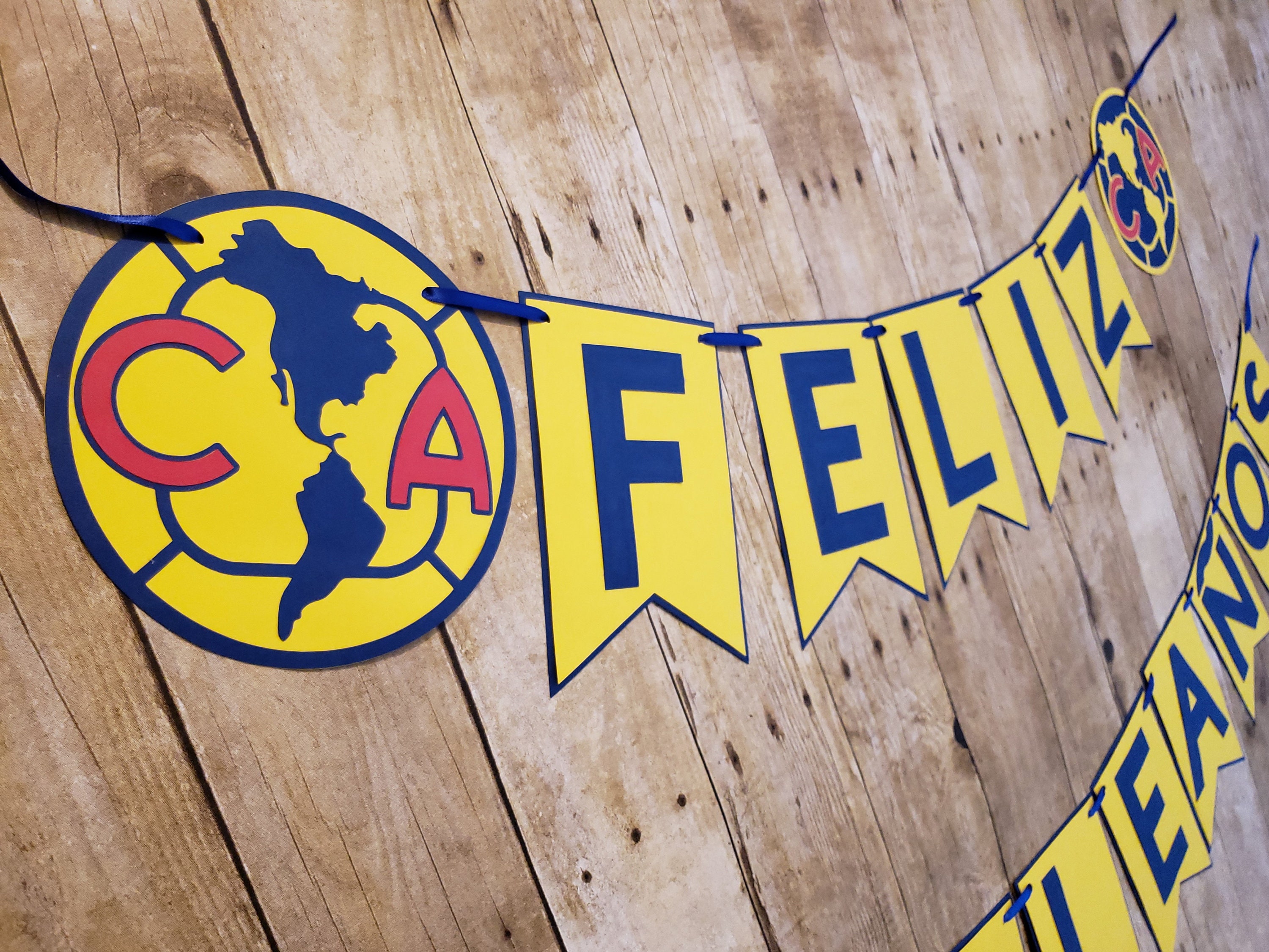 Club America Birthday Banner Soccer Decorations Futbol Club America