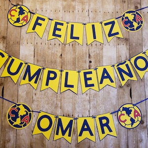 Club America Birthday Banner: Soccer Party Decorations