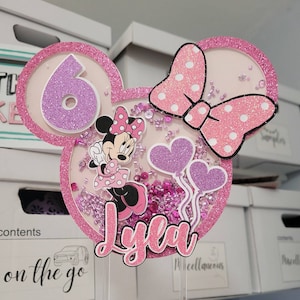 Minnie mouse cake topper|shaker topper| mickey