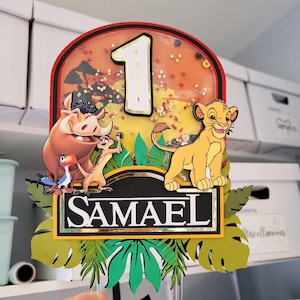 Lion King Cake Topper| Shaker topper| Lion King| Simba Birthday
