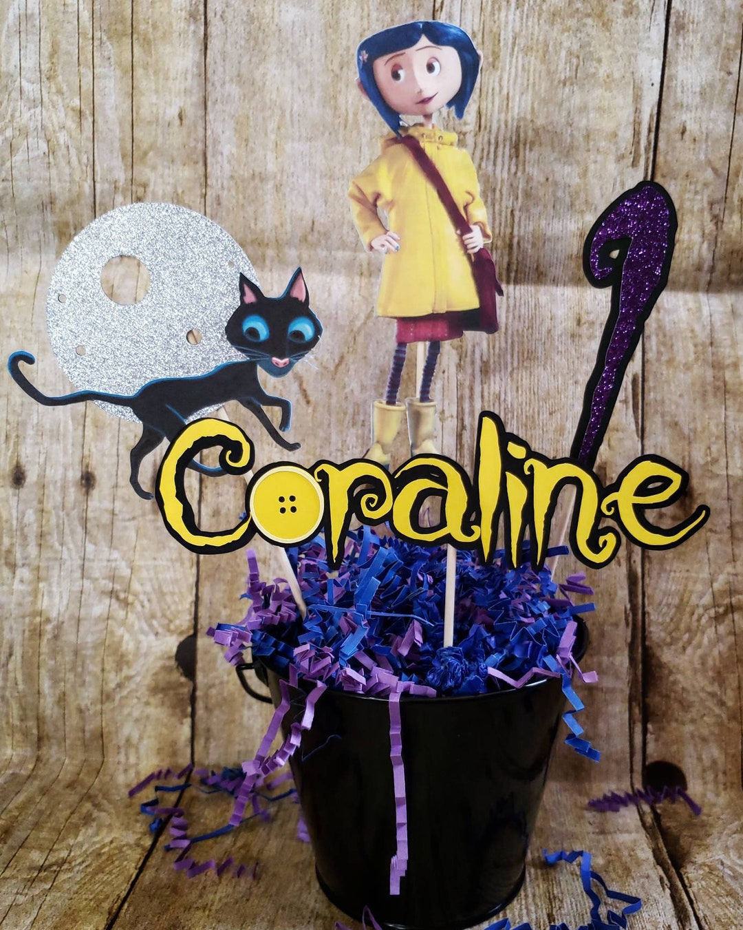 46 Pcs Coraline Birthday Decorations, Coraline Movie Theme