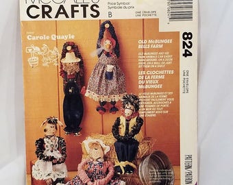McCall/'s Crafts P441 Factory Folded Uncut Vintage 1993 Halloween Christmas Bungee Bells Holiday Dolls pattern