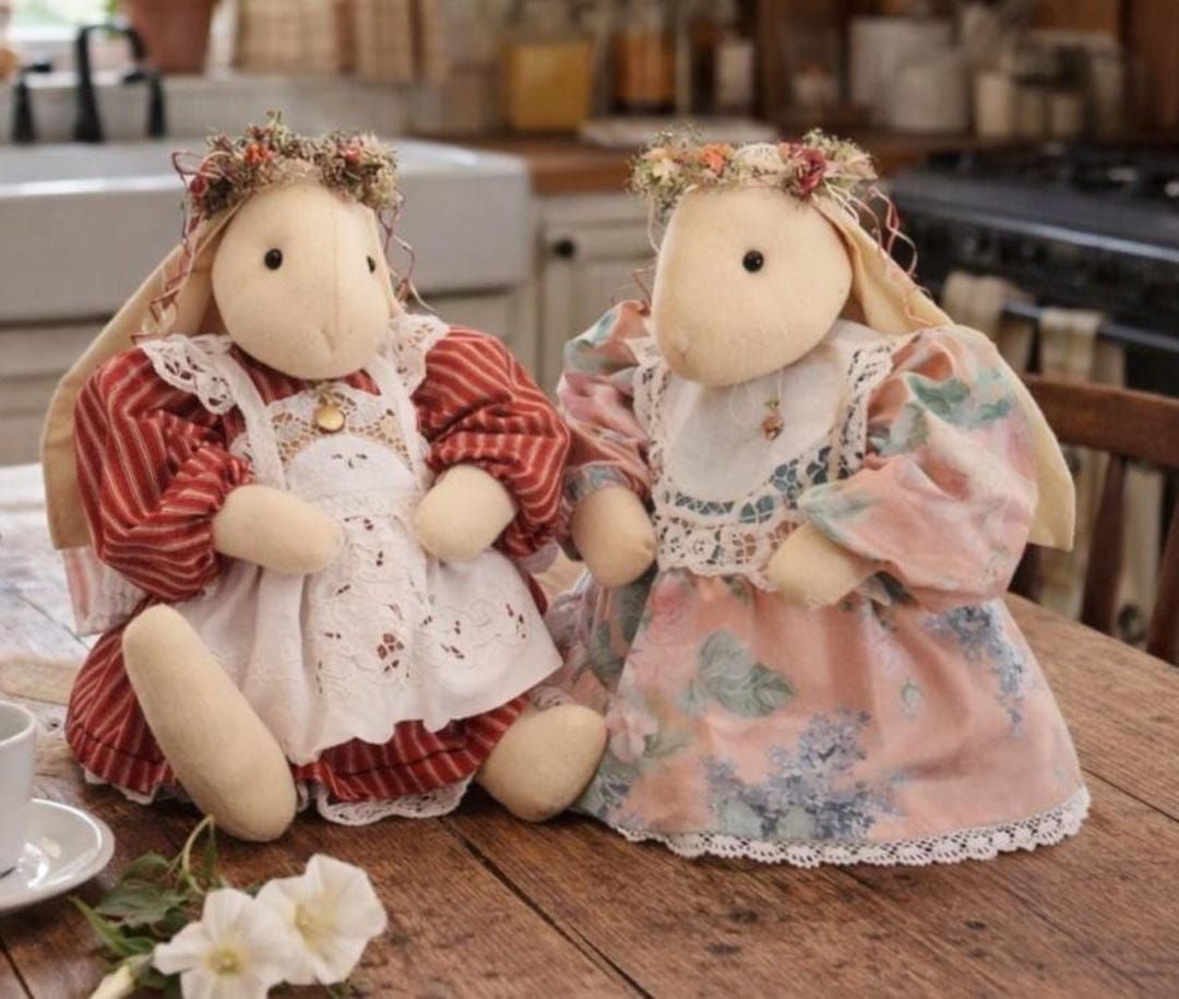 Country Doll Soft Rabbit Pattern Morning Glory 