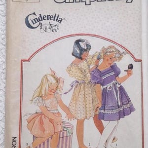 Simplicity 7347 Vintage 1986 Cinderella Child Dress Pattern Size 6 Uncut