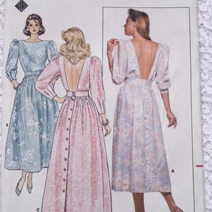 Butterick 4633 Vintage Sewing Pattern Eileen West Prairie Dress Misses 12-16 Uncut 1987