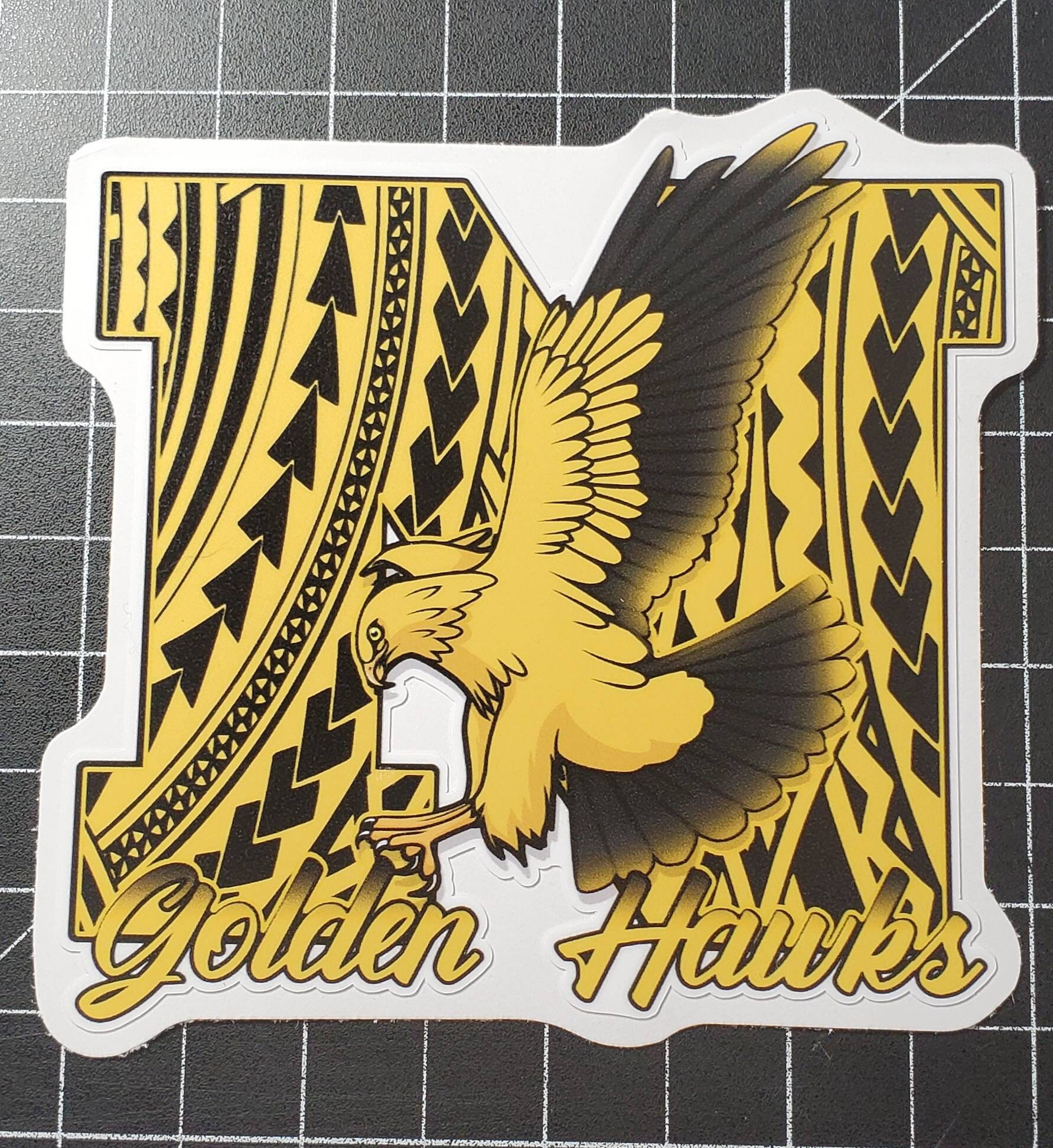 Poly Filled Nanakuli Golden Hawks 4 Glossy Uv Laminated Etsy