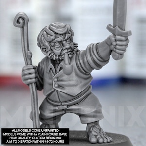 HALFLING HERO ||  Unpainted Fantasy Resin Miniature for 28mm or 32mm tabletop games H97