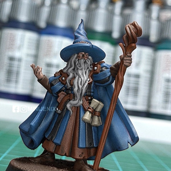 VIEJO MAGO // Frostgrave, Pathfinder, Miniatura impresa en 3D de mesa