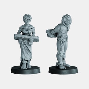 Brother Vinni Miniature Sorcière 28 Mm – Résine – Figurine Wargame Fantastique – Gris – Non Peinte