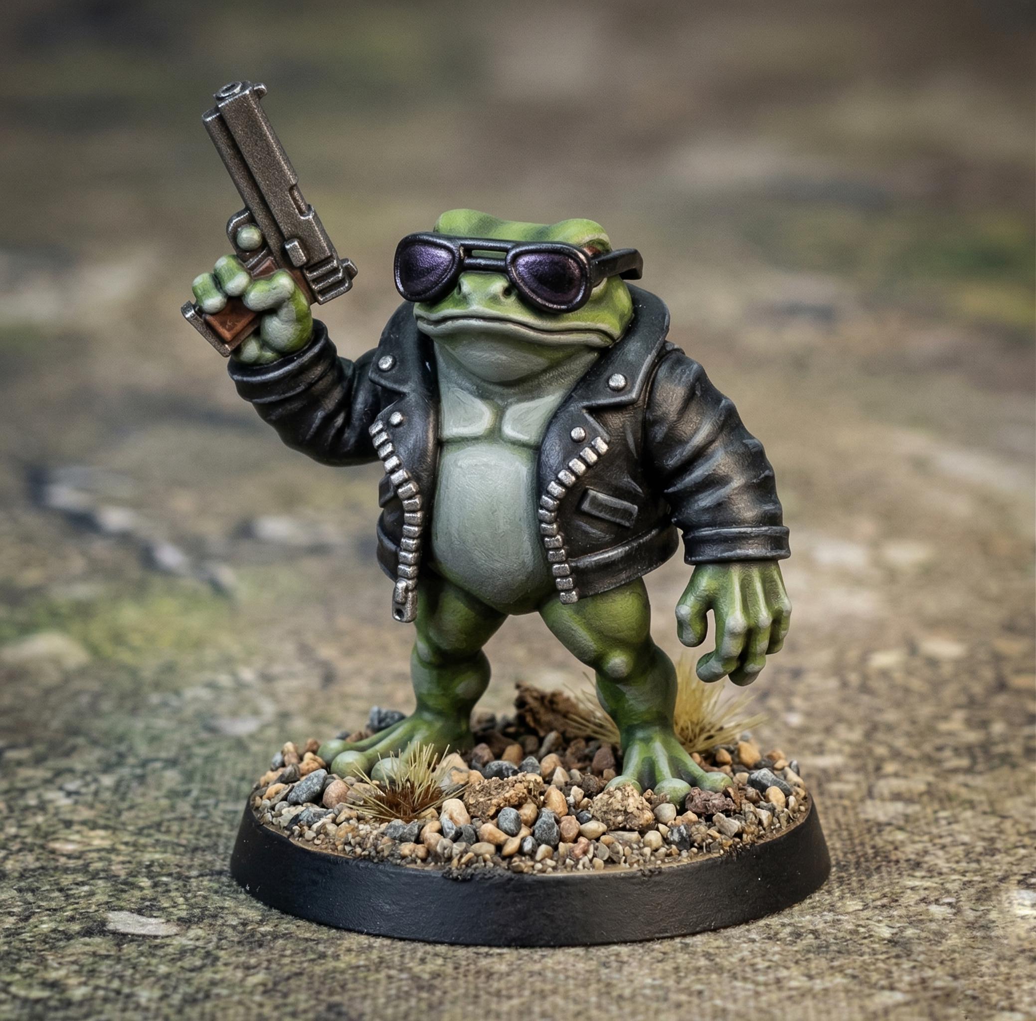 FROG TERMINATOR Animal Toad Dnd Sci-fi Unpainted Tabletop Resin ...