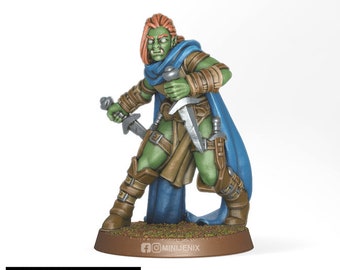 ORC ROGUE ||  DnD Tabletop 3D Resin Miniature 28mm 32mm V06