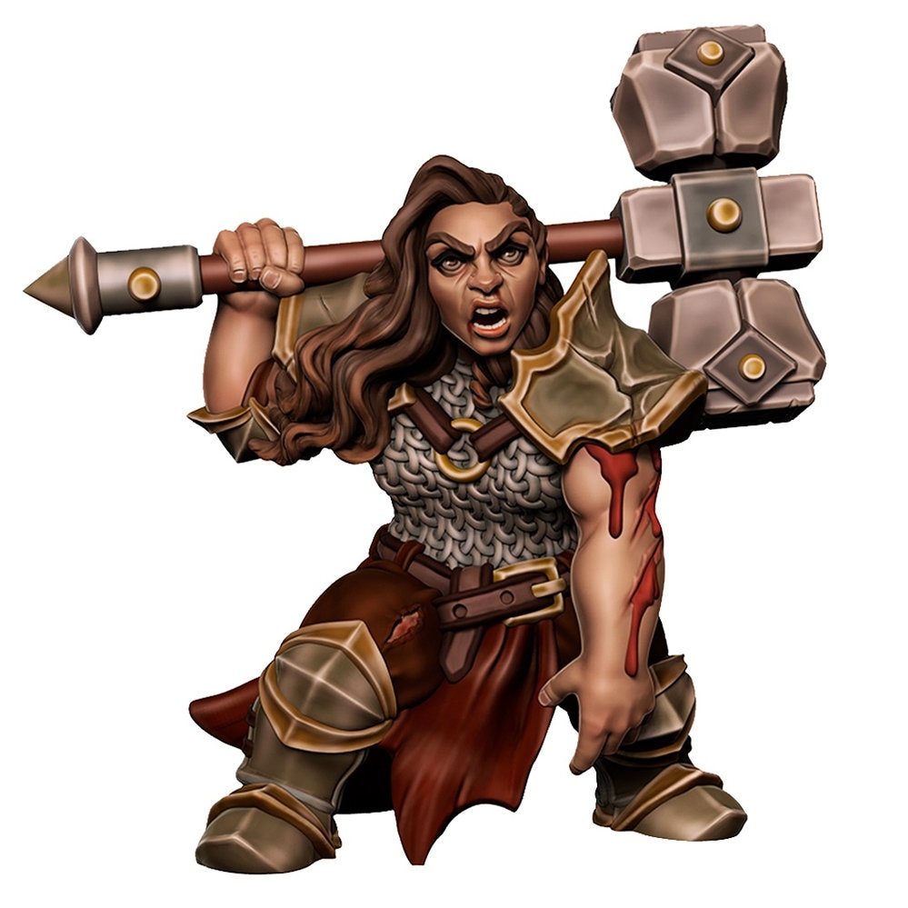 DWARF WARRIOR GIRL Fantasy: Paladin, Fighter, Frostgrave, Unpainted Resin  Miniature 28mm 32mm - Etsy Israel, image size:999x999