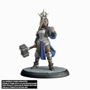 SACERDOTE DE BATALLA // Kit de miniaturas de mesa de fantasía DnD 28 mm 32 mm V02