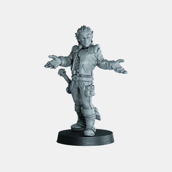 B51 ELF STREET PUNK Shadowrun: Cyberpunk, Infinity, 3D Resin Miniature 28mm 32mm