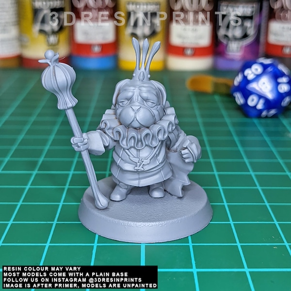 PUG KING Fantasy: Frostgrave, Pathfinder, D&D, Resin Miniature D53