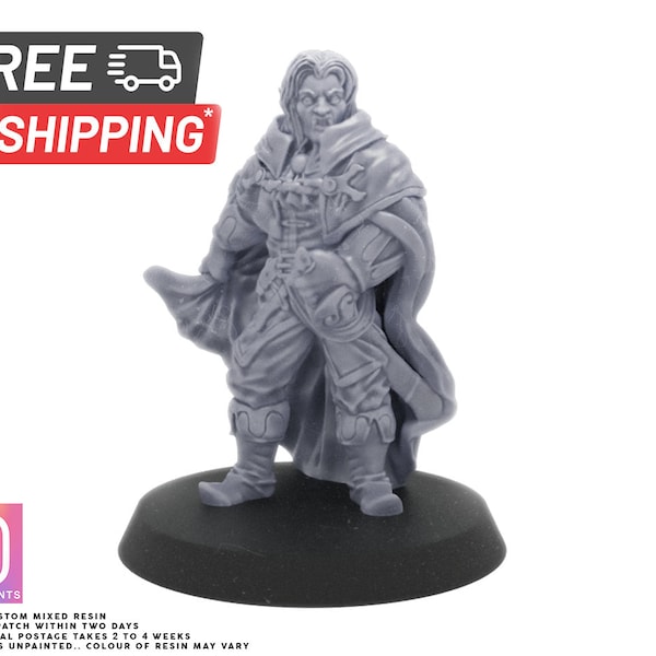 A69 DRACULA VAMPIRE LORD Fantasy: D&D, Frostgrave, 3D Resin Miniature 32mm