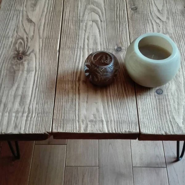 Table basse en bois épais 5cm en 100cms x 74 cms