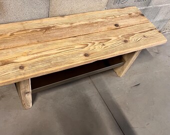 Custom-made TV unit in wood and stainless steel
